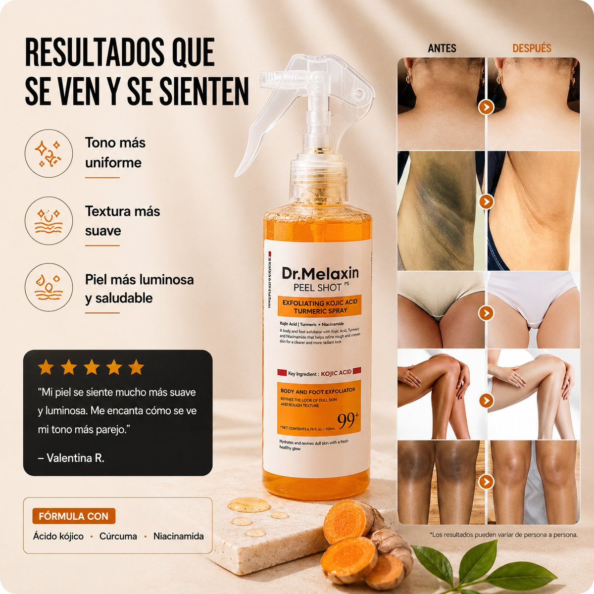 Dr. Melaxin Peel Shot | Spray iluminador y suavizante