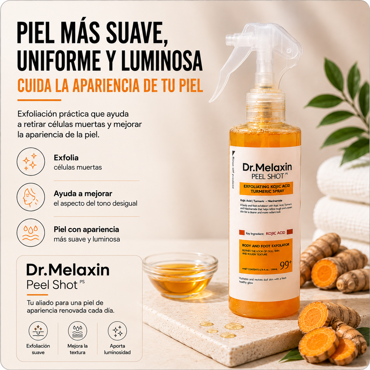 Dr. Melaxin Peel Shot | Spray iluminador y suavizante